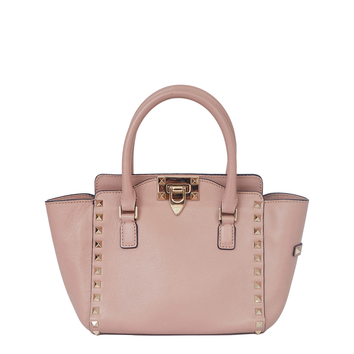 Bolsa Valentino Rockstud Grainy Small Nude