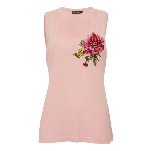 Regata Dolce & Gabbana Rosa com Bordado Tam. 40 Br