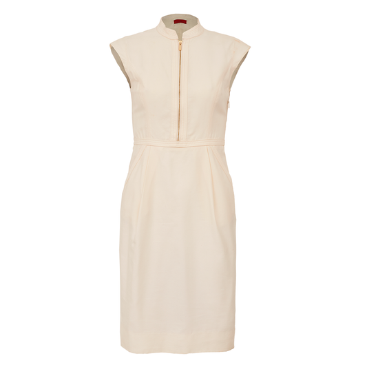 Vestido Carolina Herrera Denim Off White Tam. 38 Br