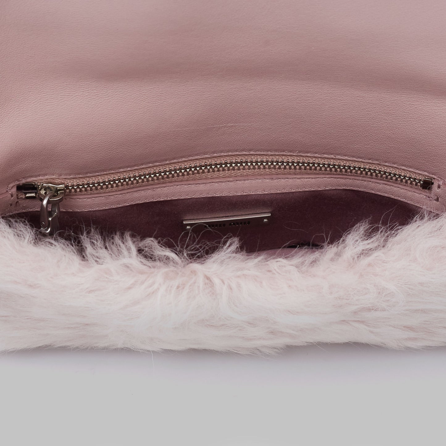 Bolsa Miu Miu Pelúcia Rosa