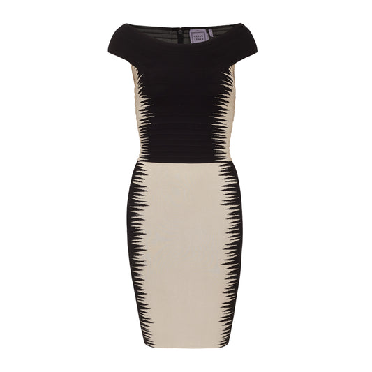 Vestido Herve Leger Preto e Off-White TAM.PP BR