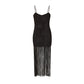 Vestido Dolce & Gabbana Preto com Franjas TAM. 40 BR