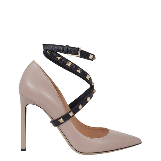 Scarpin Valentino nude com Studs Tam. 38 Br