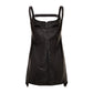 ⁠Vestido Courreges Vinil Preto Tam. G Br