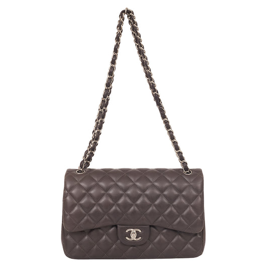 Bolsa Chanel Clássica Jumbo Chumbo