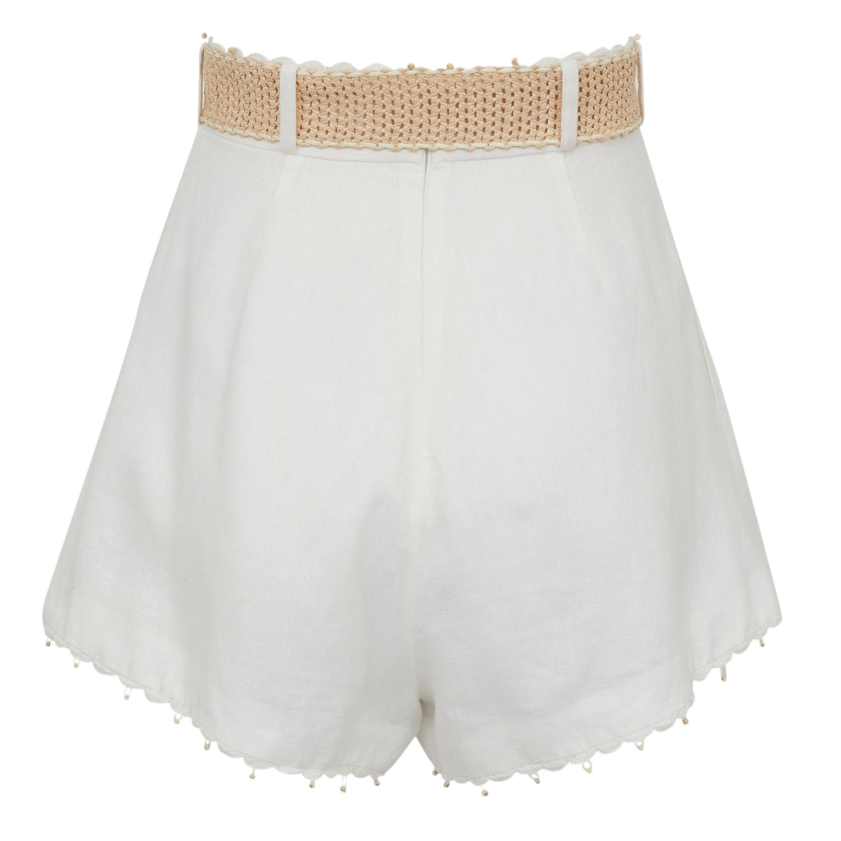 ⁠Short Zimmermann Branco com Cinto Tam. 34 Br