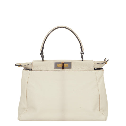 Bolsa Fendi Peekaboo Off White