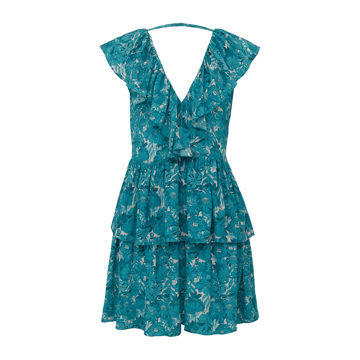 ⁠Vestido Adriana Degreas Azul Estampado TAM. P BR