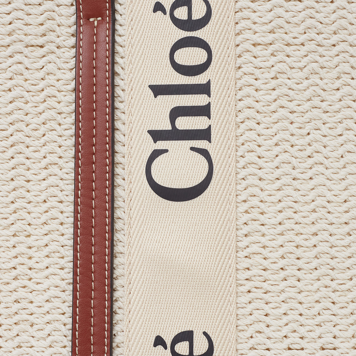 Bolsa Chloé Woody Franjas Branca