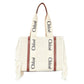 Bolsa Chloé Woody Franjas Branca