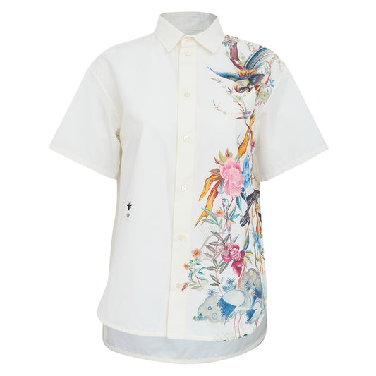 Camisa Dior com Flores Tam. 40 Br