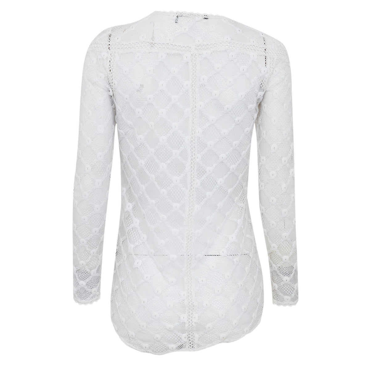 ⁠Blusa Isabel Marant Renda Branca Tam. 34 Br