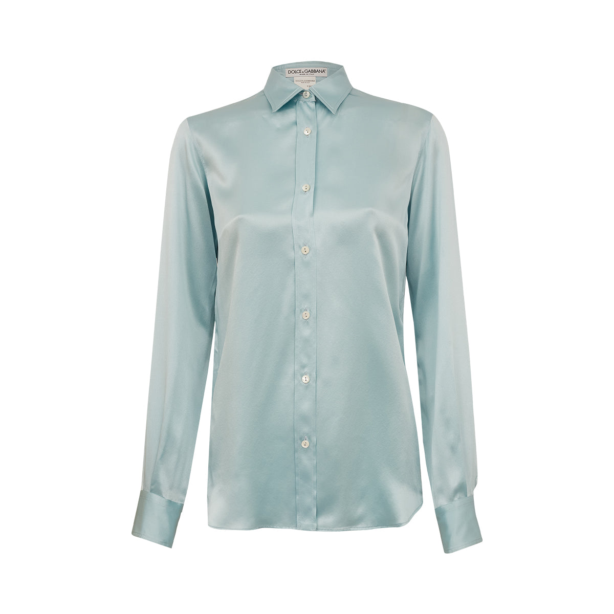 Camisa Dolce & Gabbana Seda Azul TAM. 38 BR