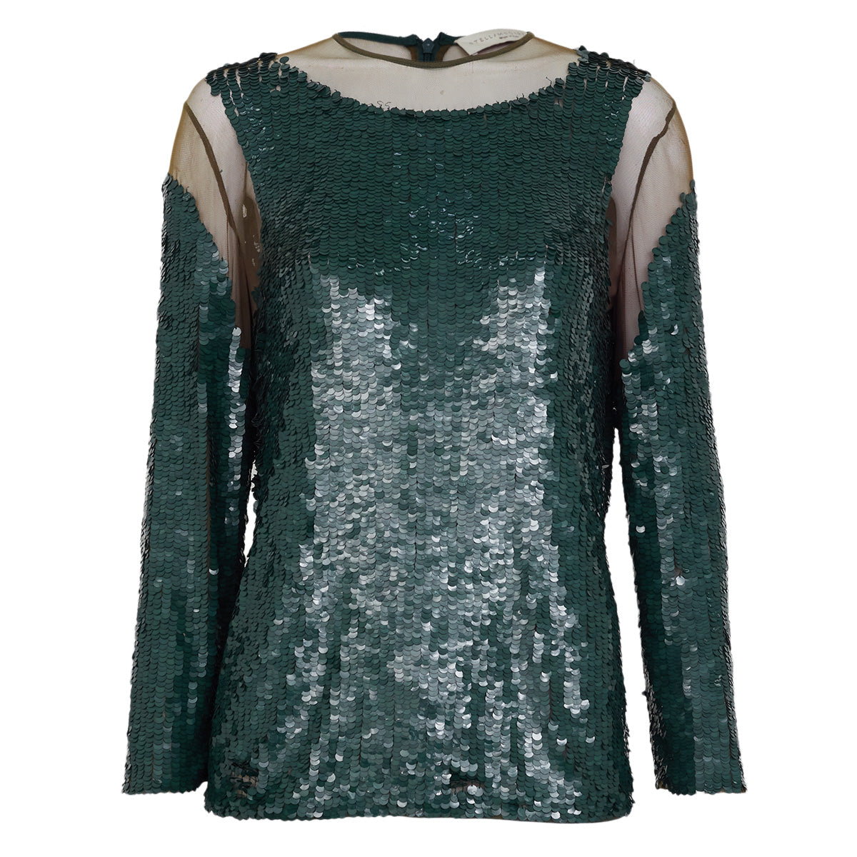 Blusa Stella McCartney Paetês  Verde Tam. 40 Br