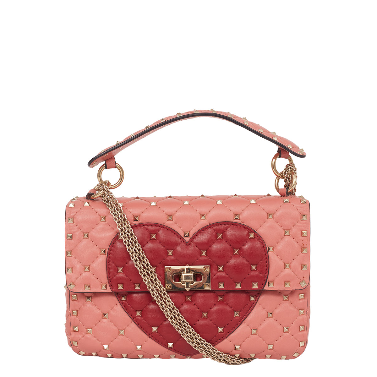 Bolsa Valentino Rockstud Rosa