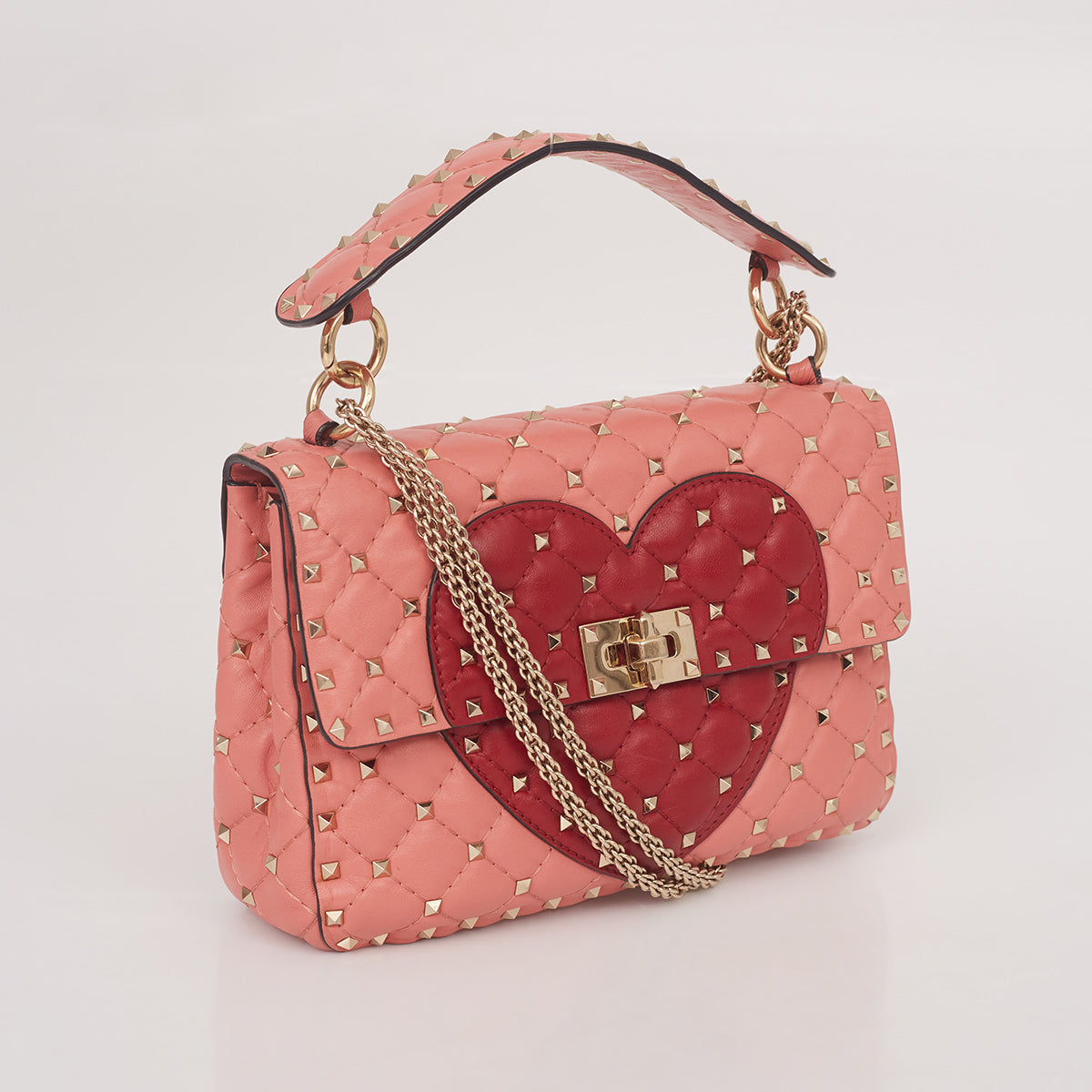 Bolsa Valentino Rockstud Rosa