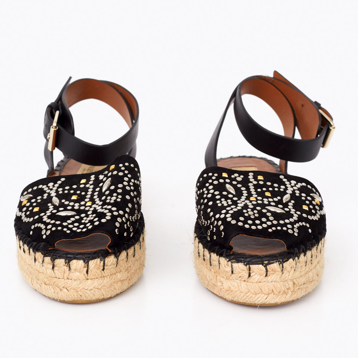 Espadrille Valentino Bordada Preta Tam. 36 Br