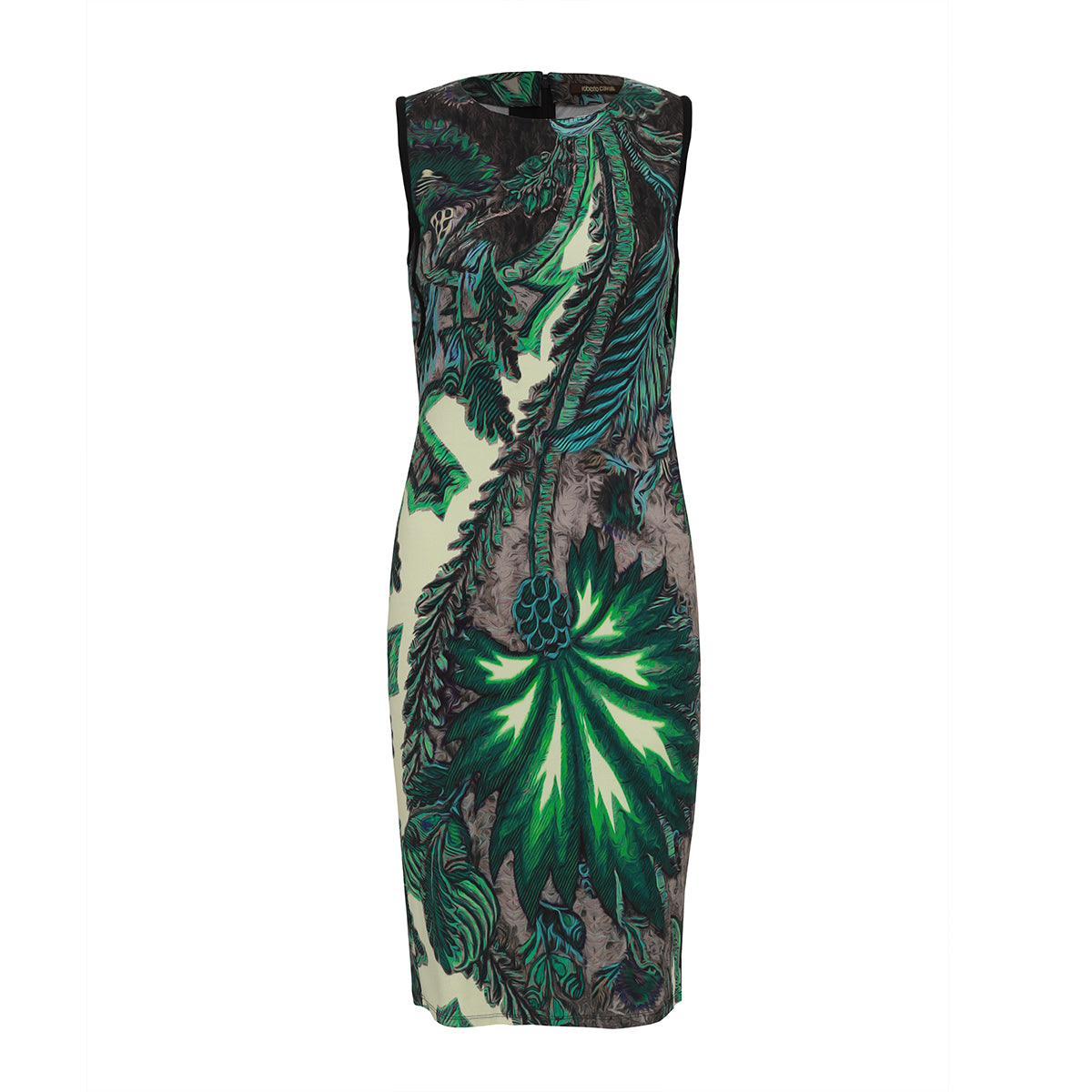 Vestido Roberto Cavalli Verde Estampado TAM. 38 BR