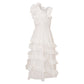 Vestido Ulla Johnson Branco com Babados Tam. 34 Br