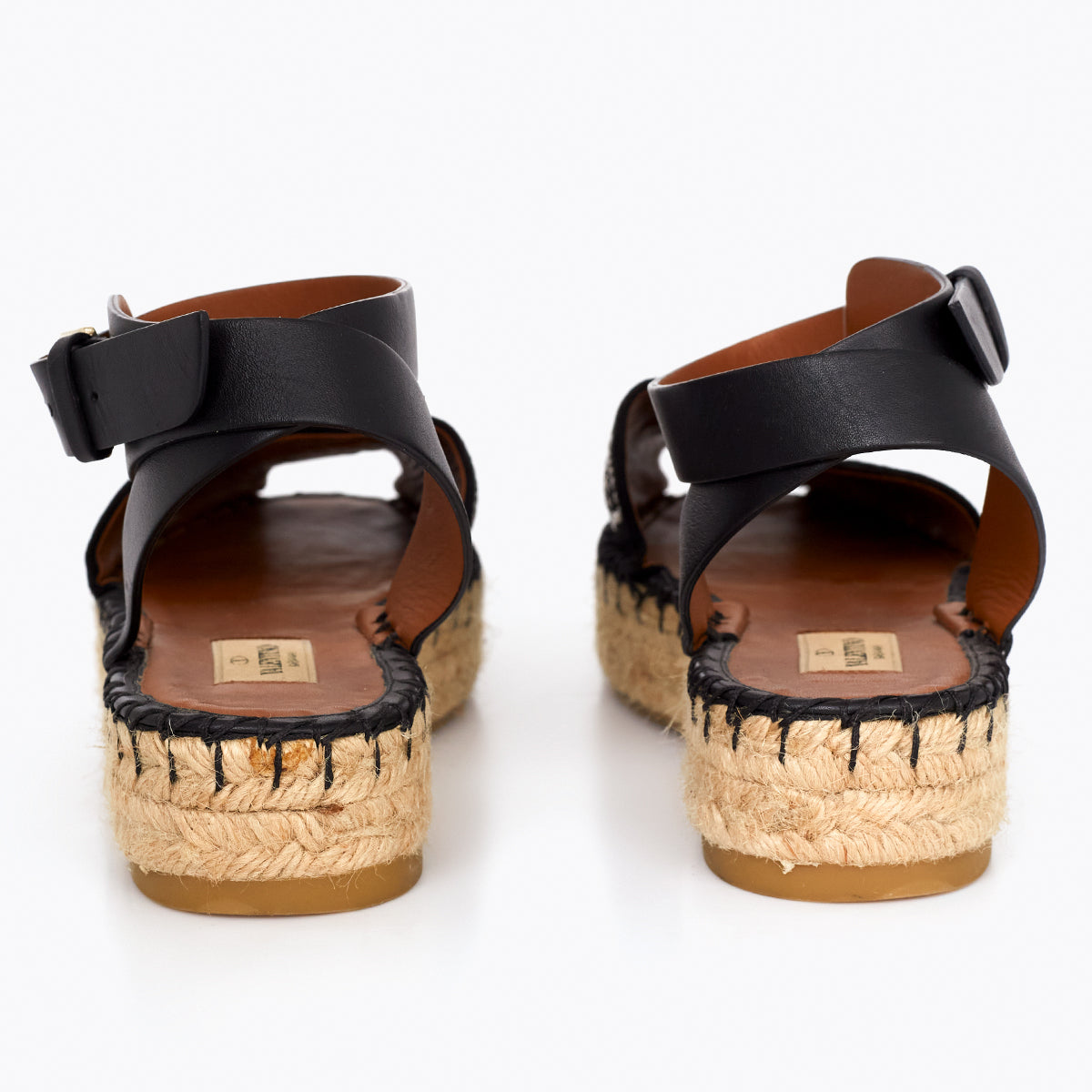 Espadrille Valentino Bordada Preta Tam. 36 Br