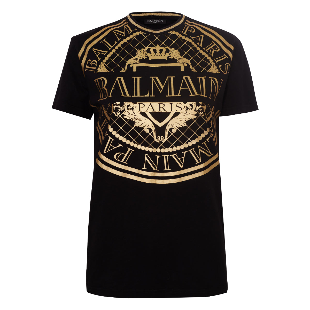 Camiseta Balmain Logo Preta Tam. P Br