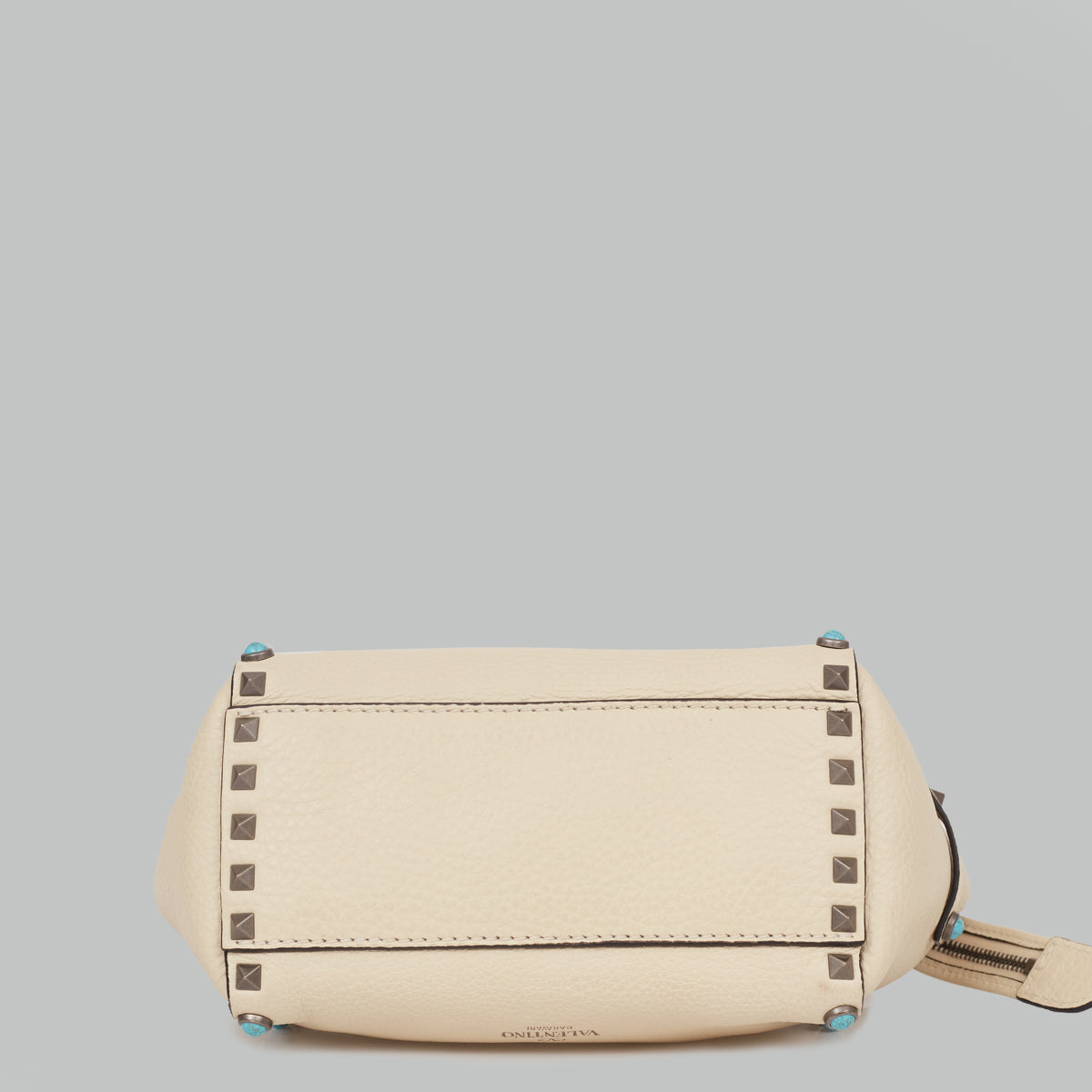 Bolsa Valentino Rockstud Grainy Small Off White