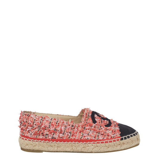 Espadrille Chanel Tweed Vermelho Tam. 35 Br