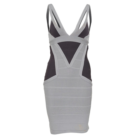 ⁠Vestido Herve Leger Cinza Tam.PP Br