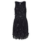 ⁠Vestido Red Valentino Paetês Preto Tam. P Br