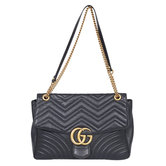 Bolsa Gucci Marmont GG Matelassê Preta