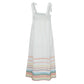 Vestido Zimmermann Branco com Listras Coloridas Tam. 36 Br