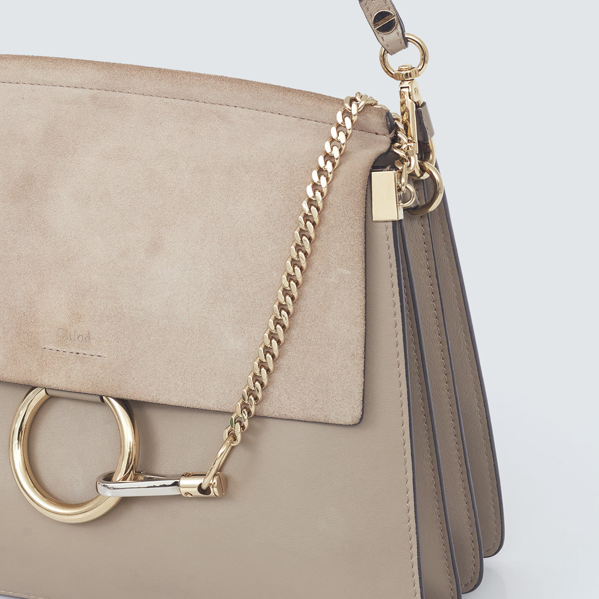 Bolsa Chloé Faye Bag Cinza