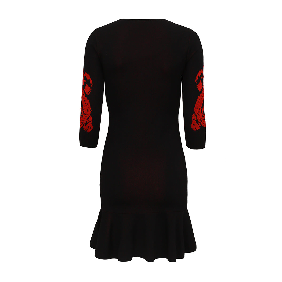 Vestido Roberto Cavalli Preto e Vermelho Tam. 38 Br