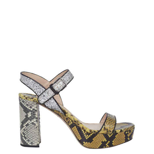 ⁠Sandália Miu Miu Python Tam.39 Br