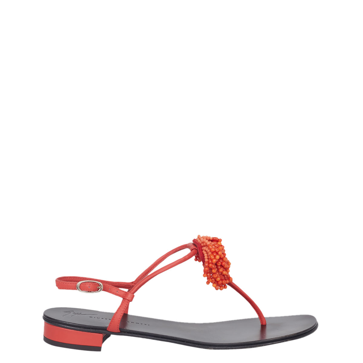 ⁠Rasteira Giuseppe Zanotti Coral Laranja Tam. 35,5 Br