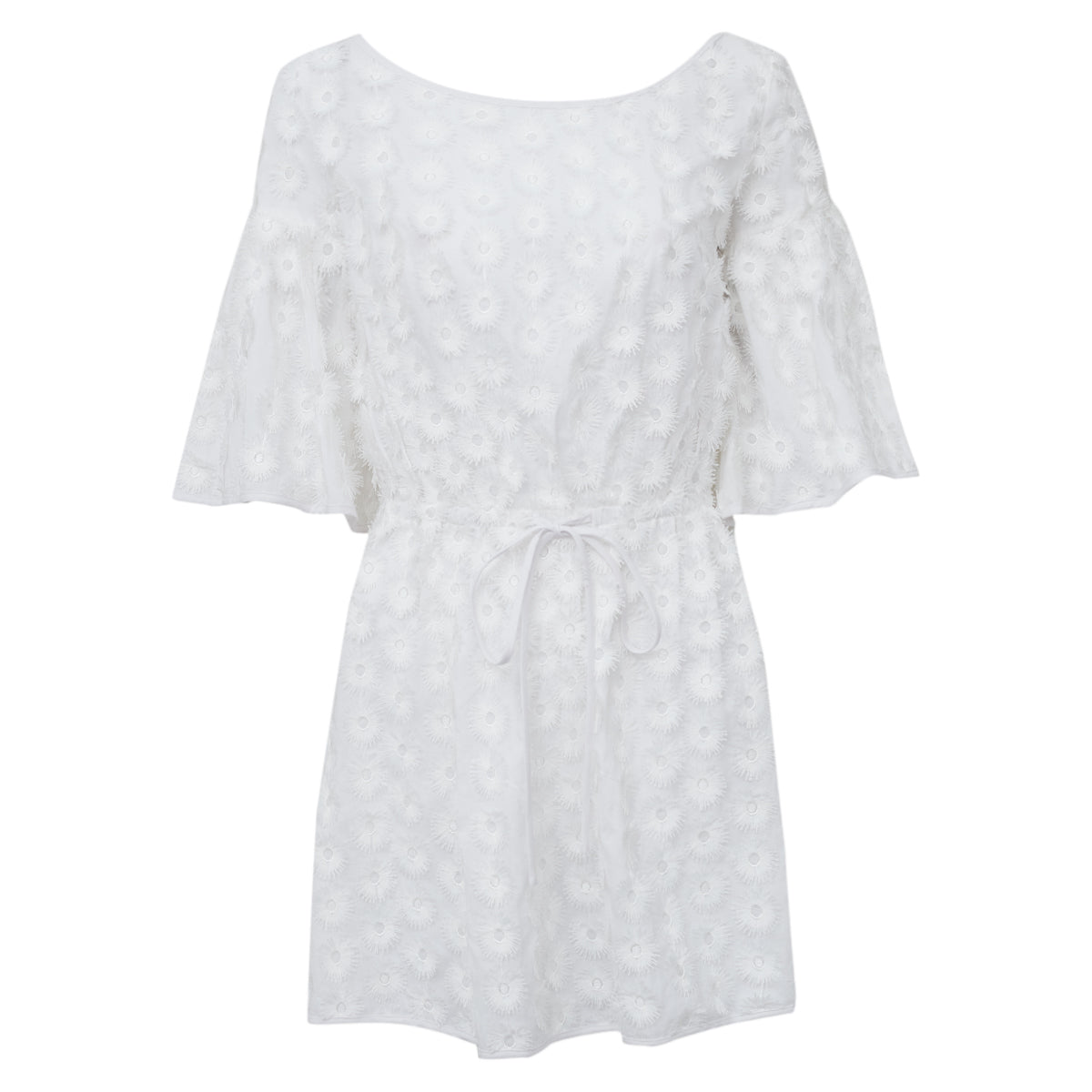 Vestido Milly Branco Florido Tam. S Br