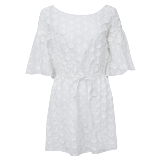 Vestido Milly Branco Florido Tam. S Br