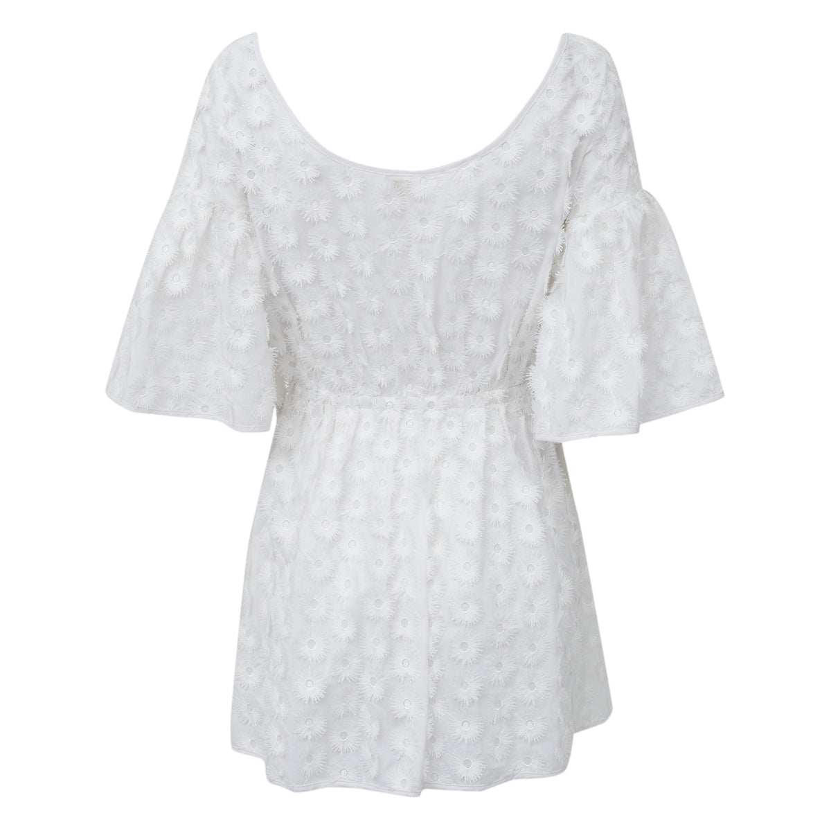 Vestido Milly Branco Florido Tam. S Br