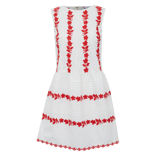 Vestido Red Valentino Bordado Branco Tam. M Br