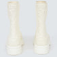 Bota Valentino Atelier Rose Tall Rain Boots Off White Tam. 36BR