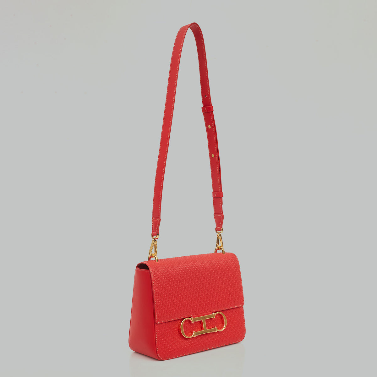 Bolsa Carolina Herrera Initials Vermelha