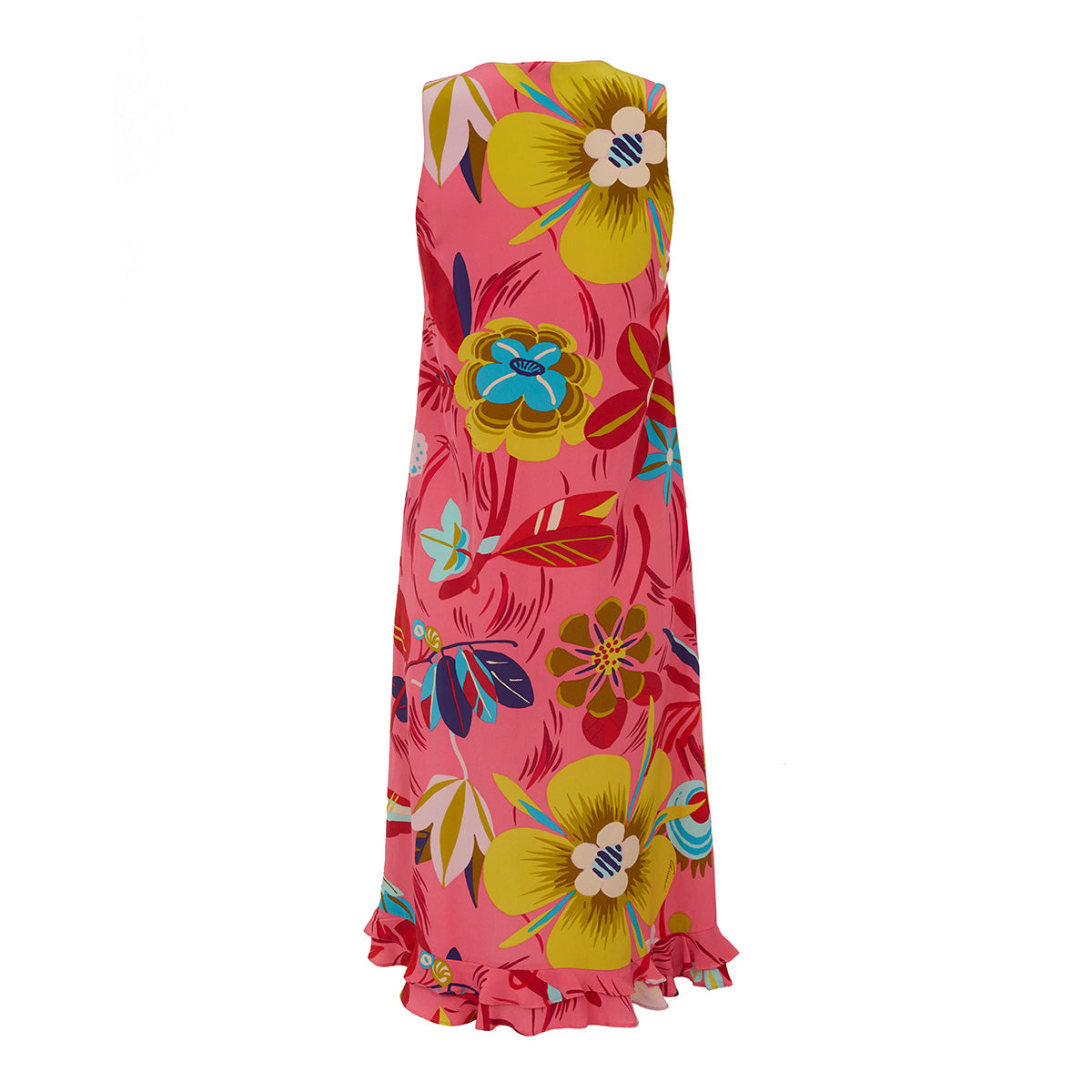 ⁠Vestido Gucci Rosa Florido Tam. 36 Br