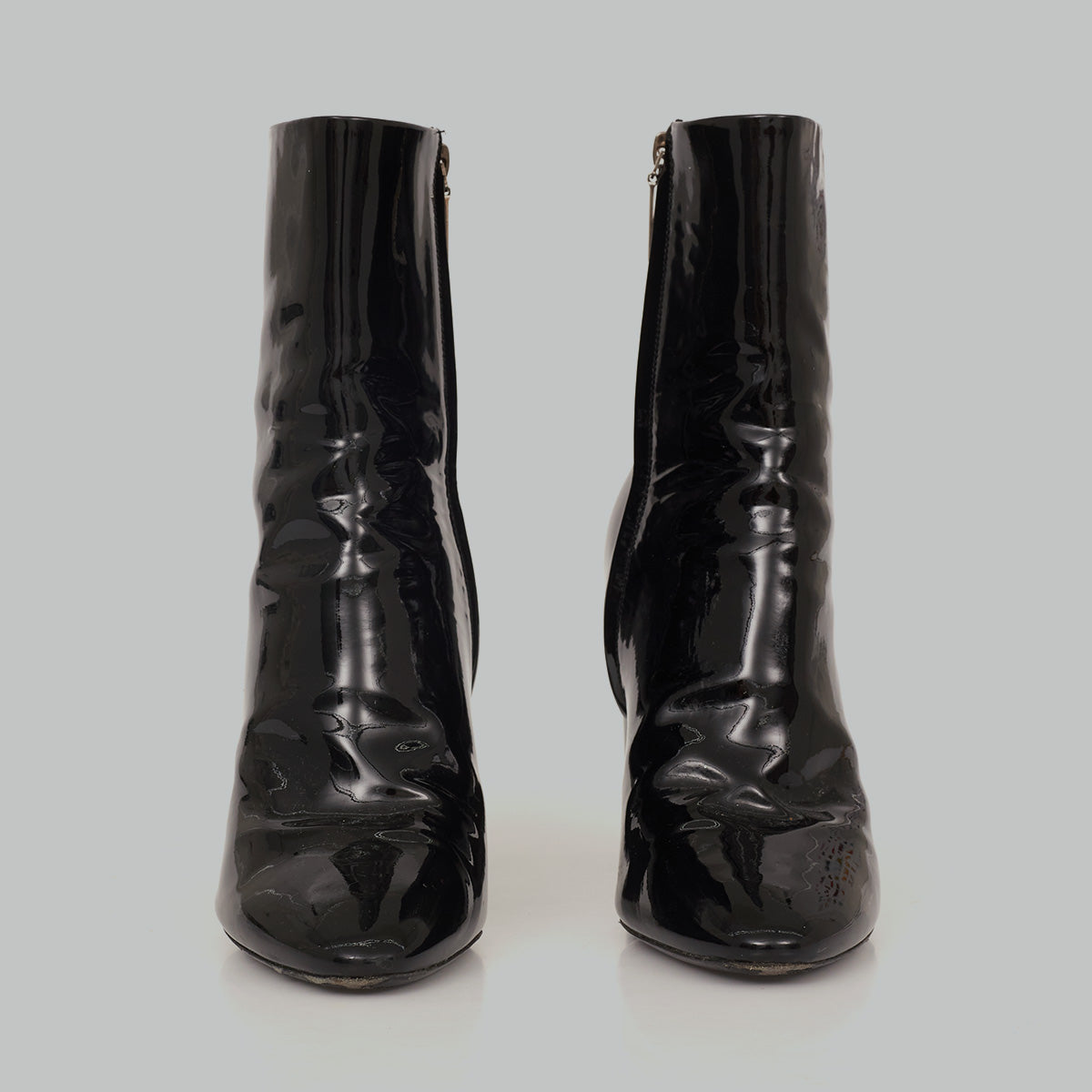 Bota Saint Laurent Verniz Preta Tam. 38 Br