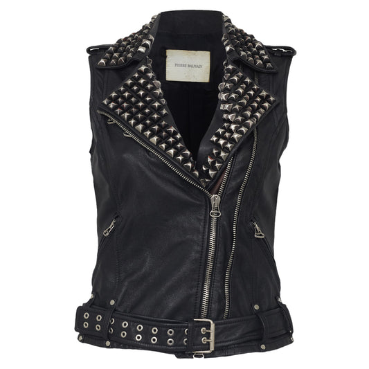 Colete Pierre Balmain Preto com Studs Tam. 38 Br