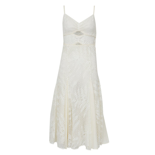 Vestido Cris Barros Renda Branco Tam. 36 Br