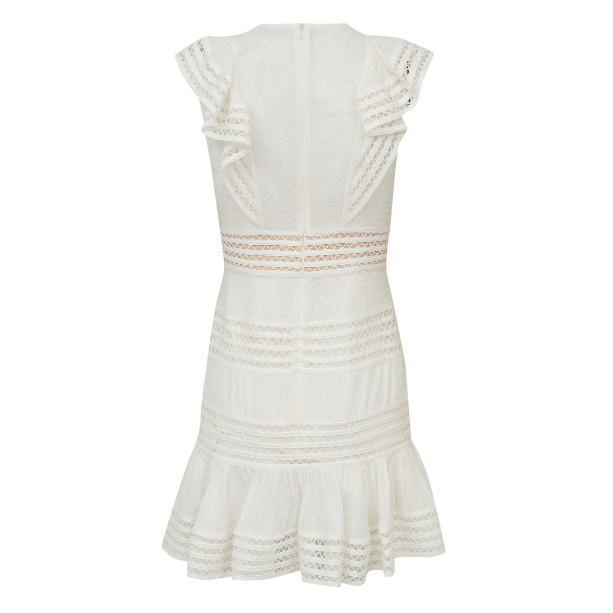 Vestido Zimmermann Branco com Babados Tam. 36 Br