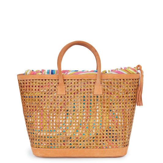 Bolsa Emilio Pucci Tote Palha com Estampa