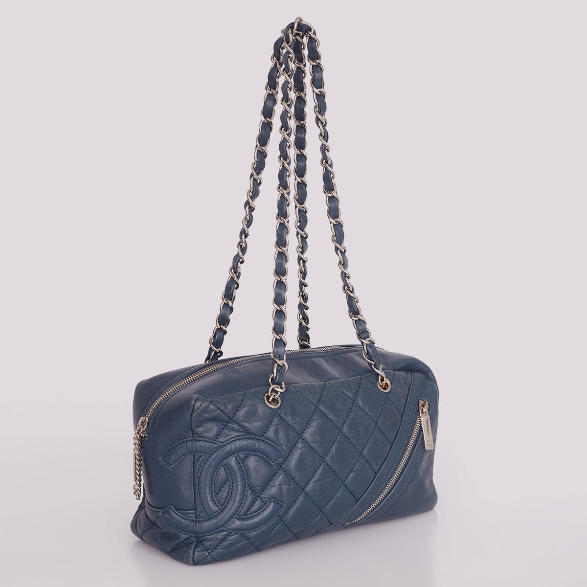 Bolsa Chanel Club Bowler Azul