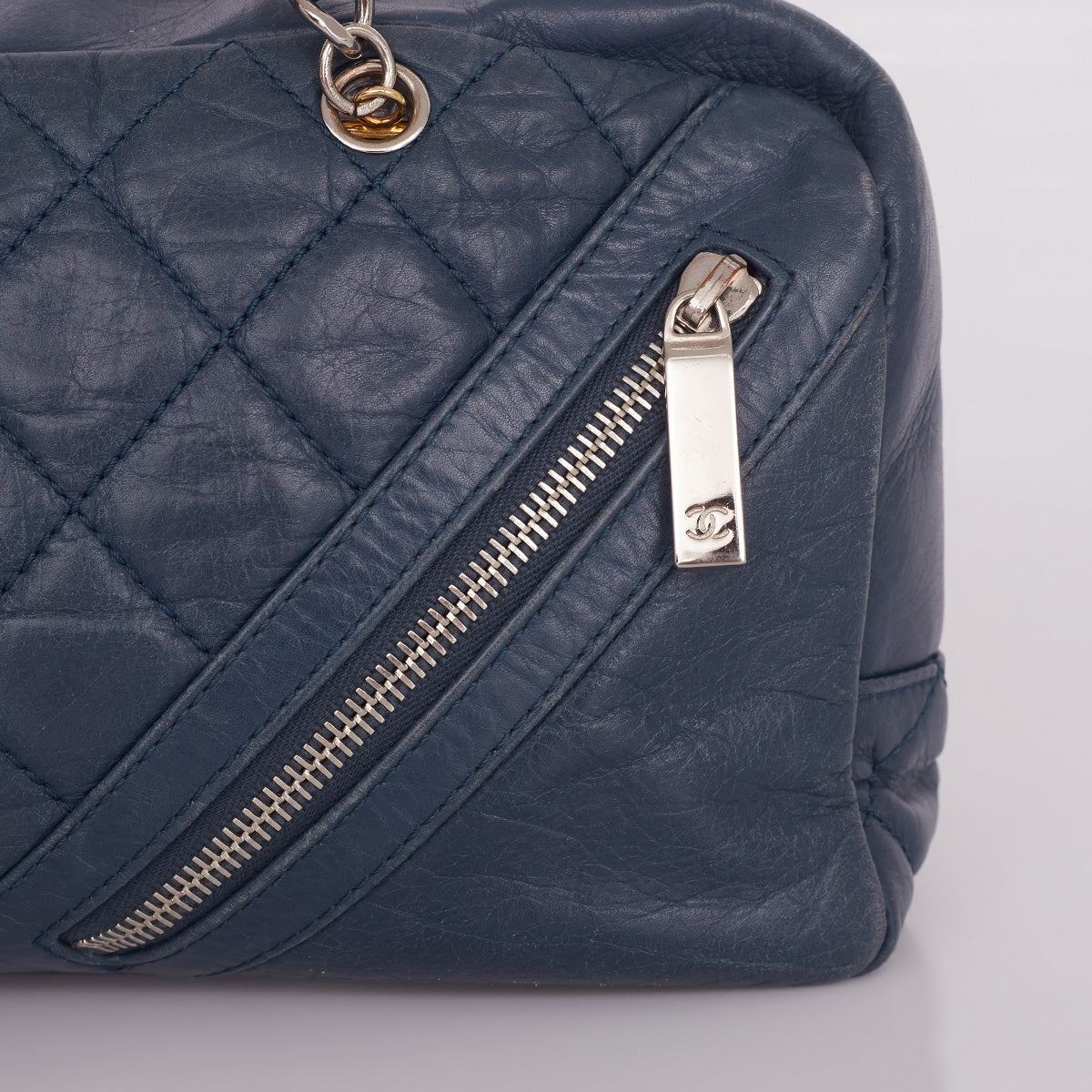 Bolsa Chanel Club Bowler Azul