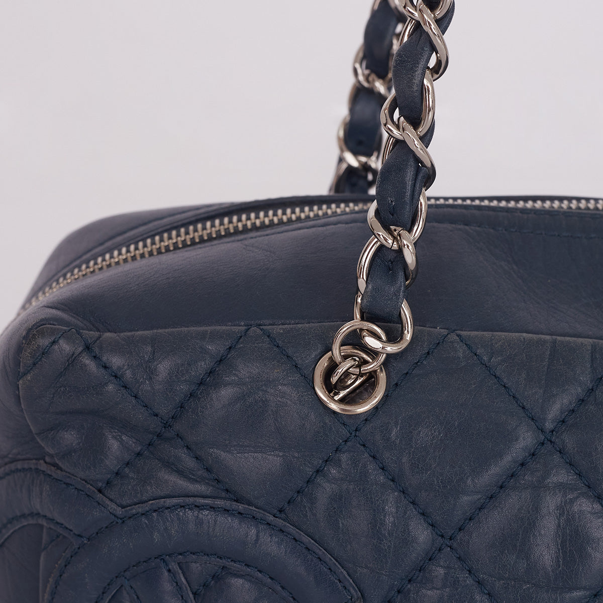 Bolsa Chanel Club Bowler Azul